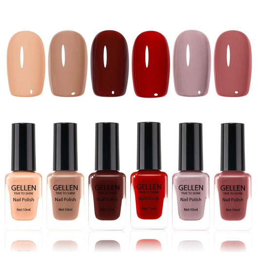 GELLEN front packaging showing six warm shades and set benefit