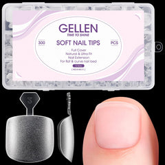 GELLEN front packaging showing 300pcs toe tips and brand for easy selection
