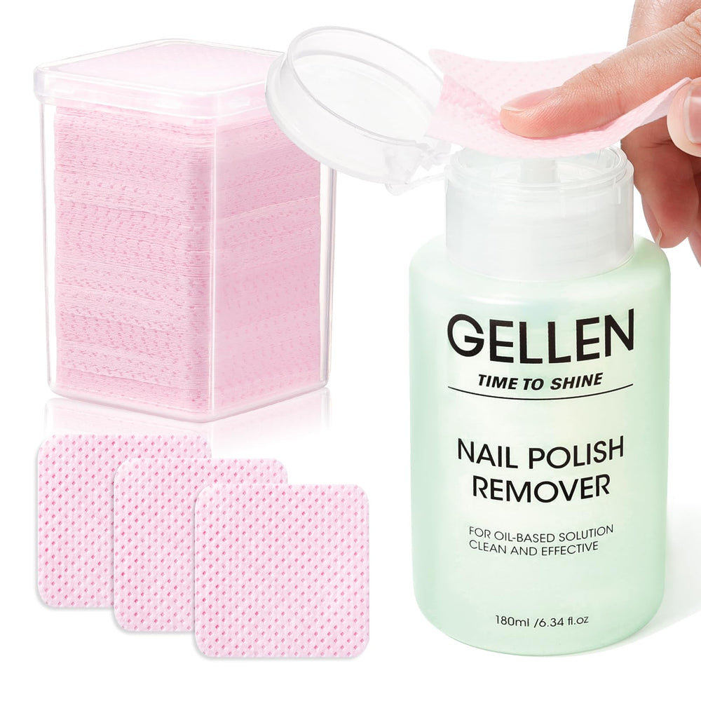 GELLEN front packaging showing bottle and wipes for neat polish removal