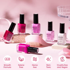 GELLEN label close-up emphasizing HEMA-free and 10-free features