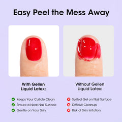 GELLEN brush texture close-up showing smooth latex consistency for easy spread