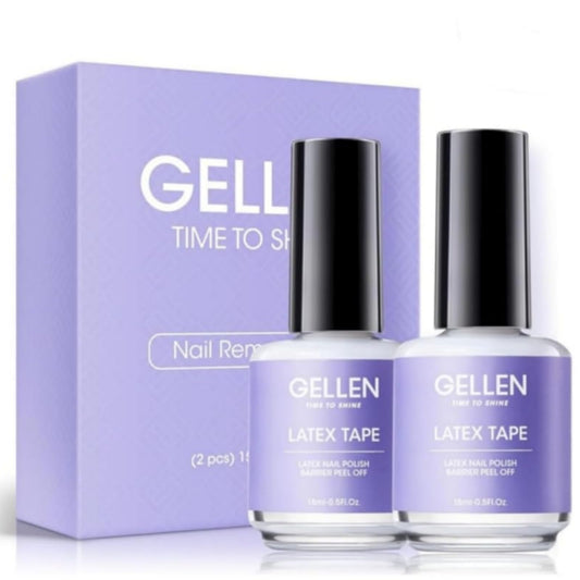 GELLEN front view of two latex bottles showing kit and convenience