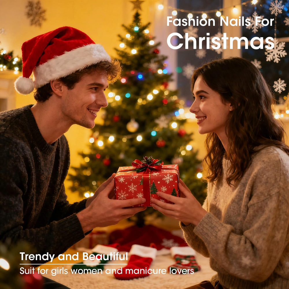 GELLEN manicure lifestyle shot with festive outfit showcasing wearable style
