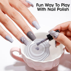 GELLEN manicure lifestyle hands holding coffee demonstrating wearable neutral manicure