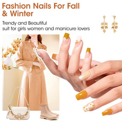 GELLEN swatch cards displaying all six maple leaf brown tones for selection