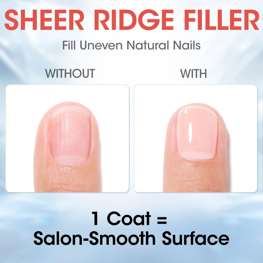 GELLEN closeup on nail showing filled ridges and smoother surface