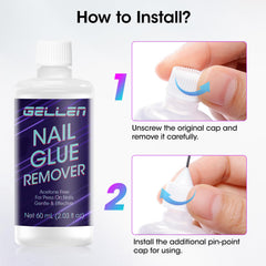 GELLEN needle applicator close-up for precise glue targeting