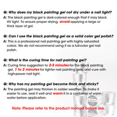 GELLEN black gel close-up texture, dense pigment for bold single-stroke lines