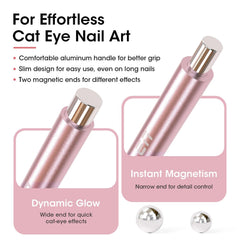 GELLEN close-up of narrow tip producing fine cat eye lines for detailed nail art