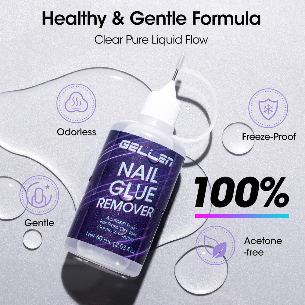 GELLEN remover in use lifting a press-on nail safely