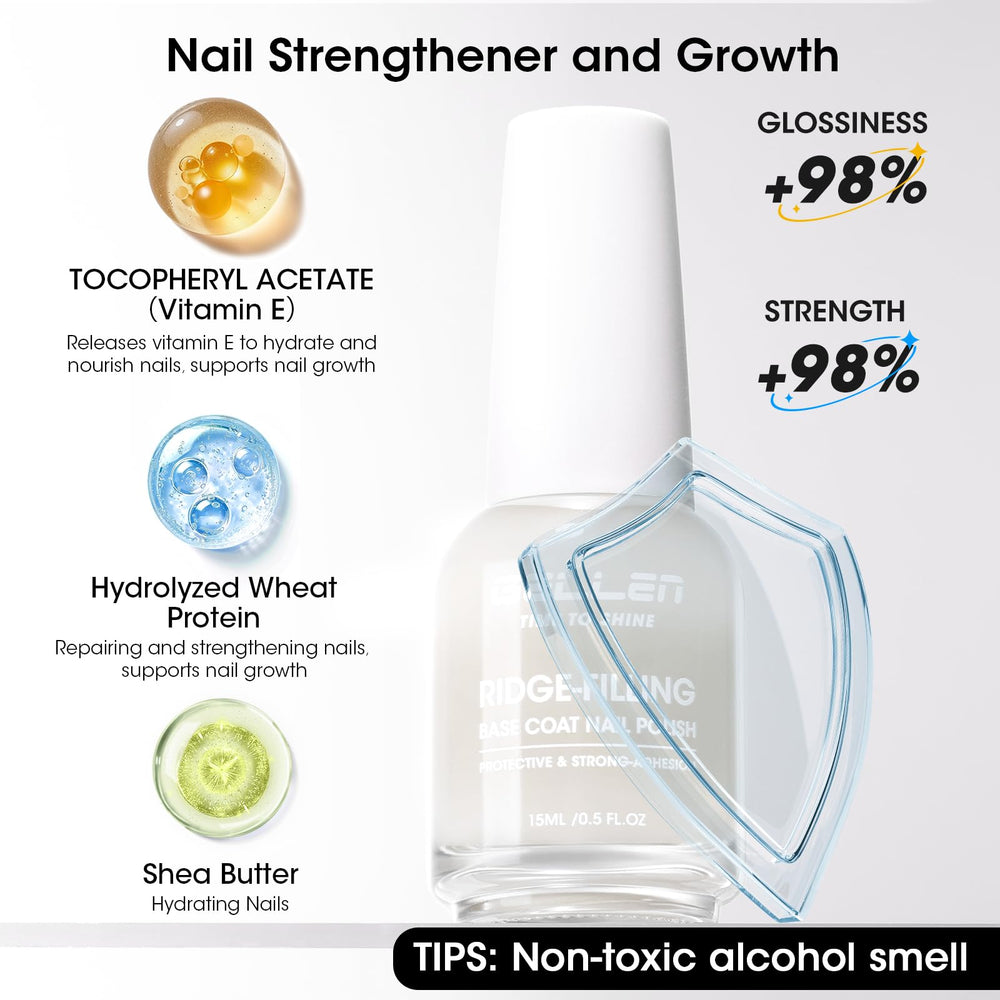 GELLEN sheer milky tint swatch on nail illustrating natural brightening benefit