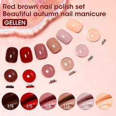 GELLEN six shades flatlay highlighting color coordination benefit