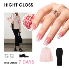 GELLEN nail tip wheel swatches showing jelly pink variety and wear
