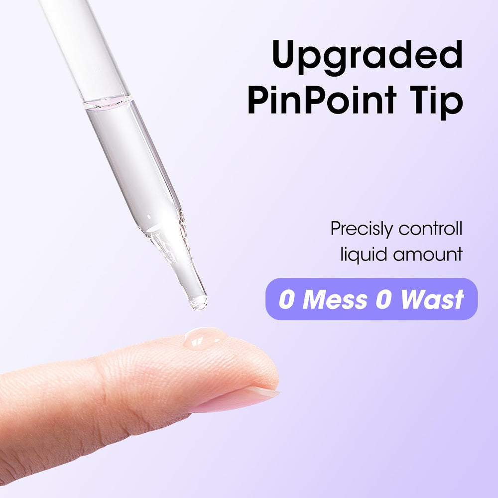 GELLEN droplet texture on nail illustrating gentle non-acetone formula action