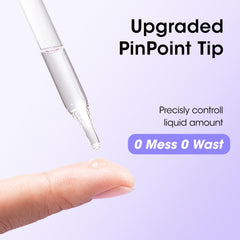 GELLEN droplet texture on nail illustrating gentle non-acetone formula action