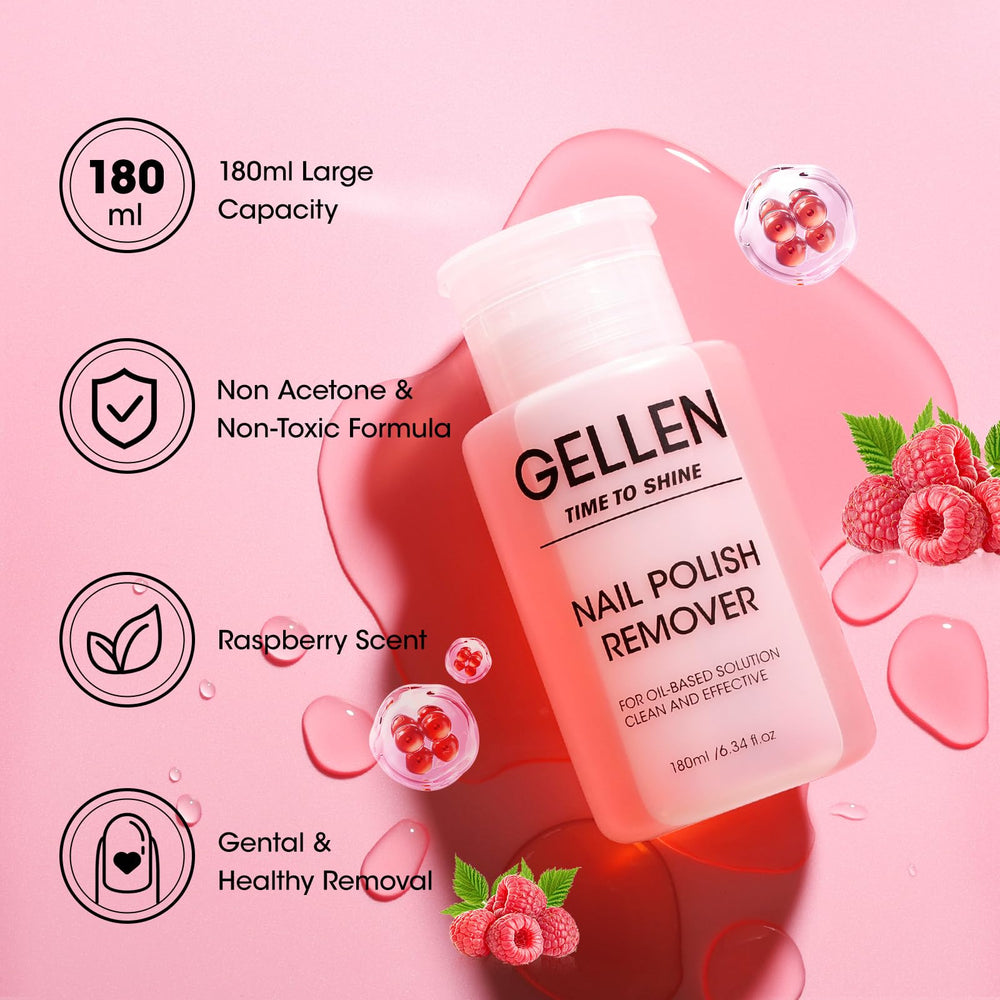 GELLEN saturated cotton pad close-up showing effective polish lifting