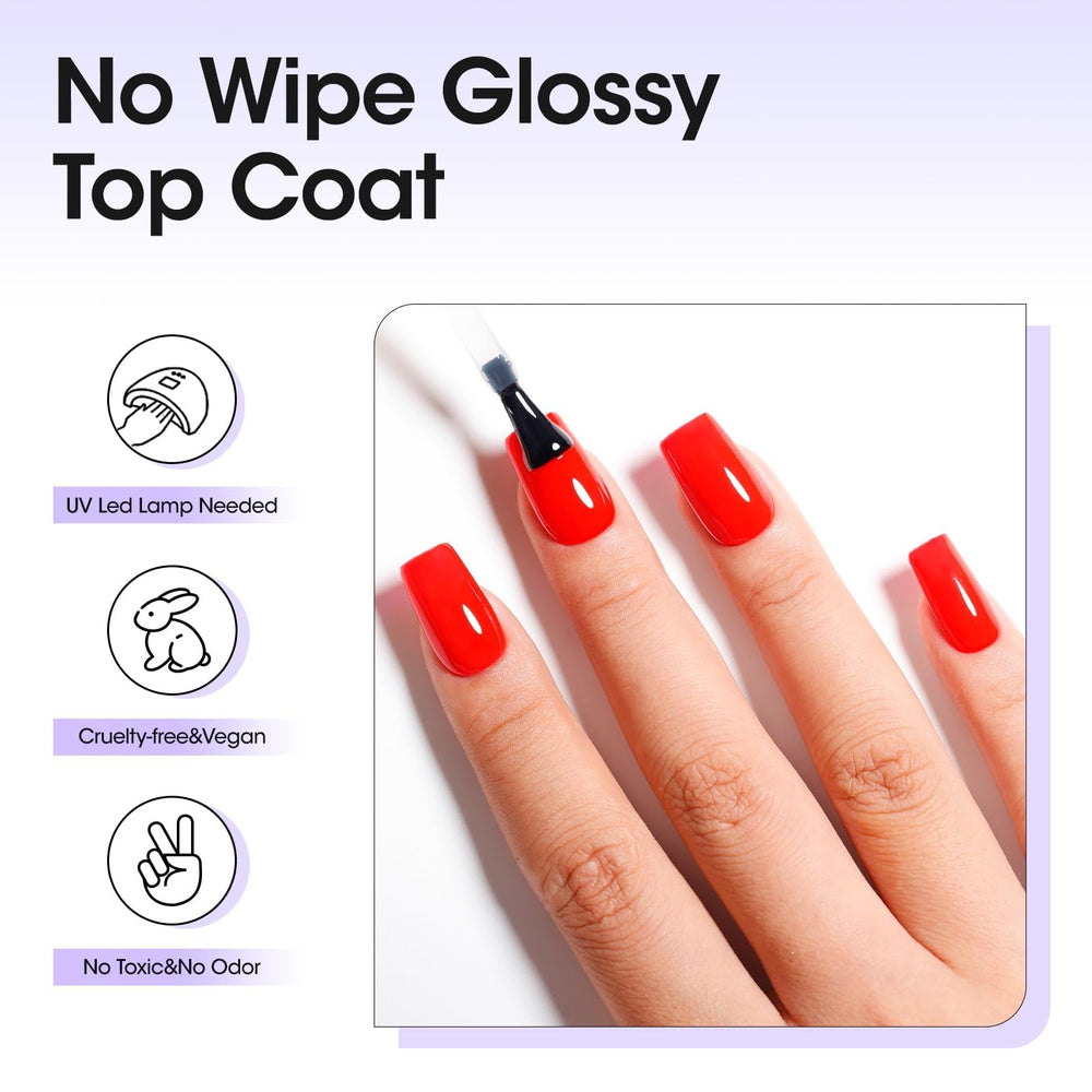 GELLEN clear gel texture close-up demonstrating self-leveling shine