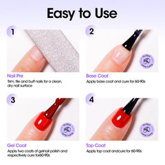 GELLEN cured nails with mirror-like shine showcasing long-lasting gloss