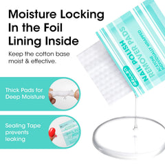 GELLEN wipe removing gel polish illustrating efficient, reduced scraping