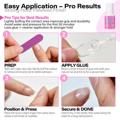 GEL PARTY sealing a cracked natural nail to prevent further breakage