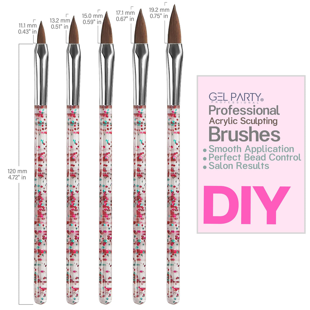 GEL PARTY fan and angled brushes highlighting blending and edge control benefit