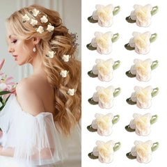 GELXGRIT front view of 12-pack floral clips showing colors and packaging, stylish convenience