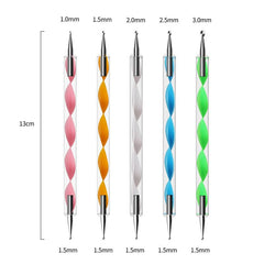 Gembityful tools in use creating floral nail art for neat small-scale designs