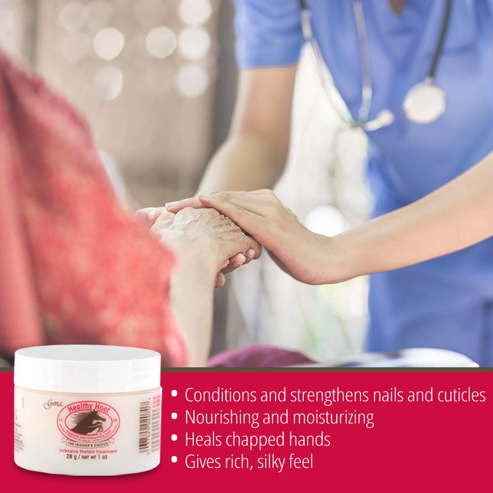 Gena cream applied to cuticle demonstrating softening and protection