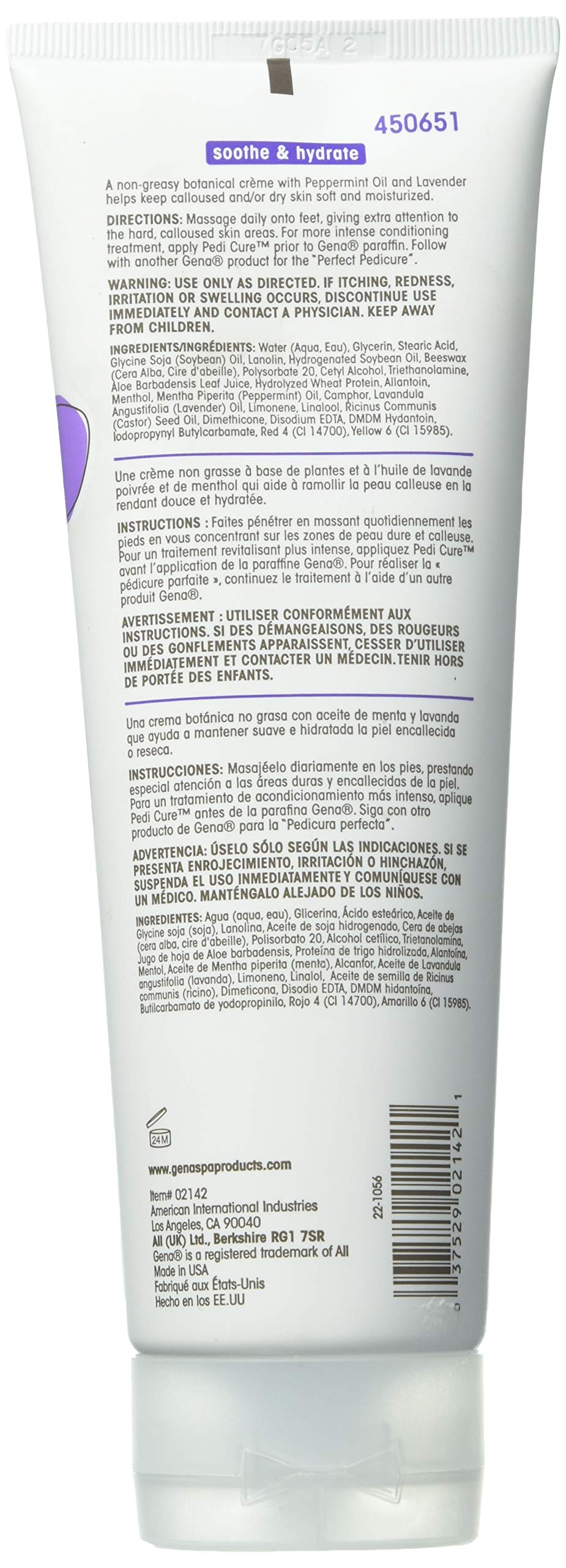 Gena Pedi Cure creamy texture close-up highlighting rich moisturizing benefits
