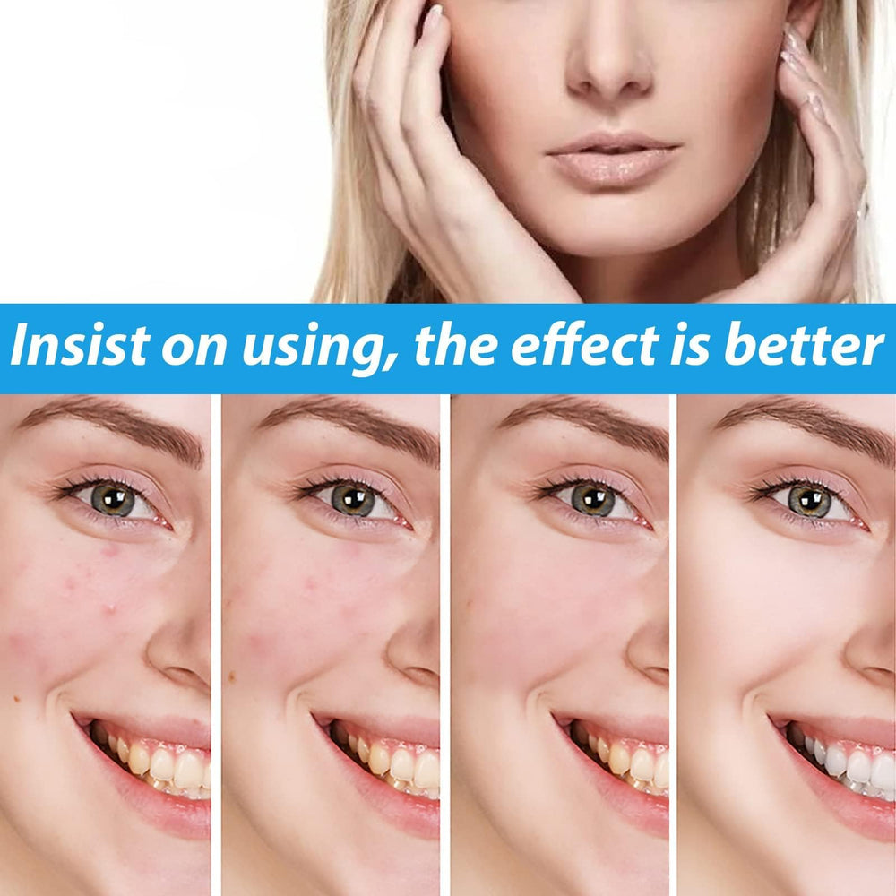 Generic application on cheek showing targeted spot treatment and improved tone