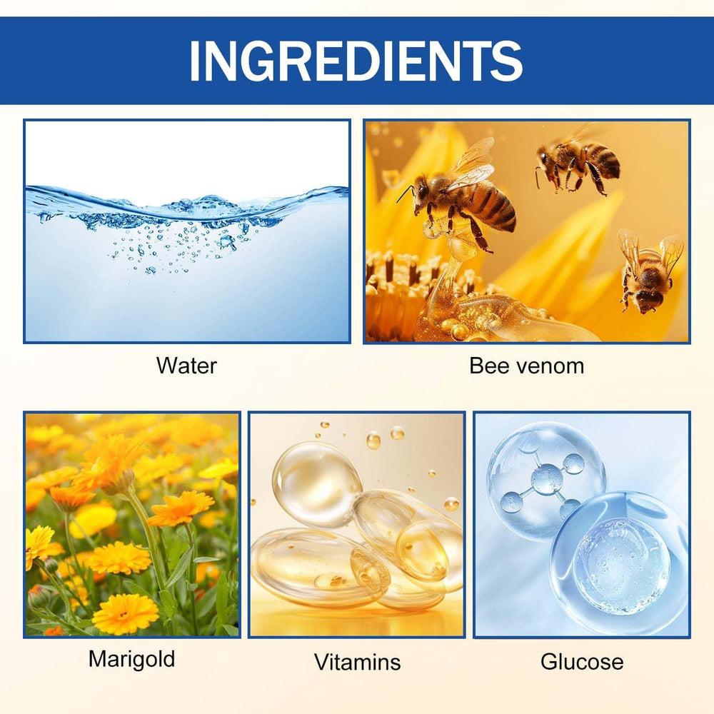 Generic bee venom cream applied to hand showing easy massage and absorption