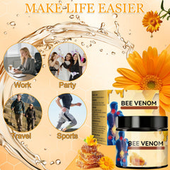 Generic bee venom cream in a pocket-ready case emphasizing portability and on-the-go convenience