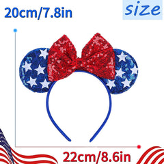 Generic brand bow detail with white stars, showcases color contrast and decorative charm