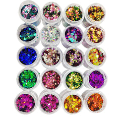 Generic chameleon glitter on gel nail showcasing color shift and durable finish benefit