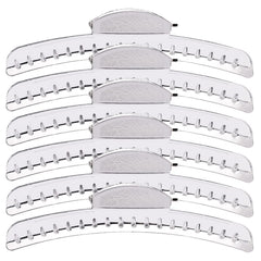 Generic clips holding finger-wave section during styling to maintain wave shape