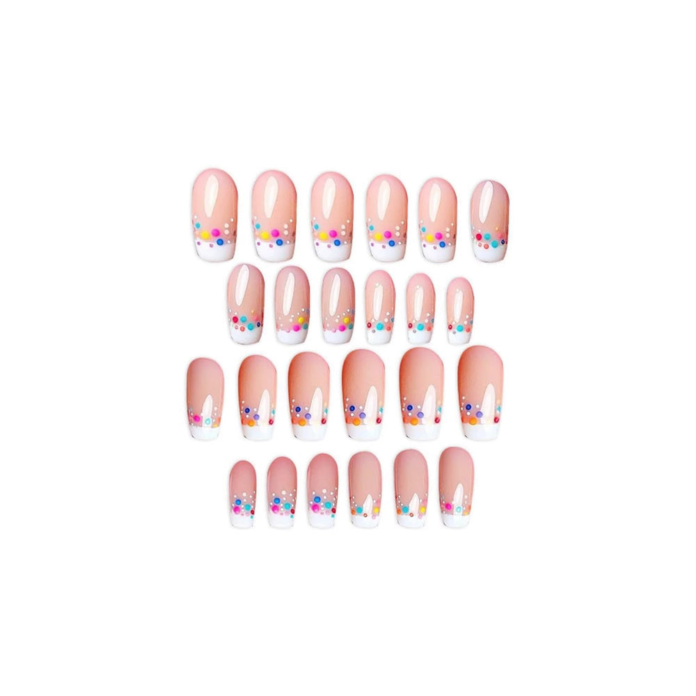Generic close-up of glossy white French tip highlighting smooth finish and professional look