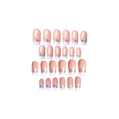 Generic close-up of glossy white French tip highlighting smooth finish and professional look