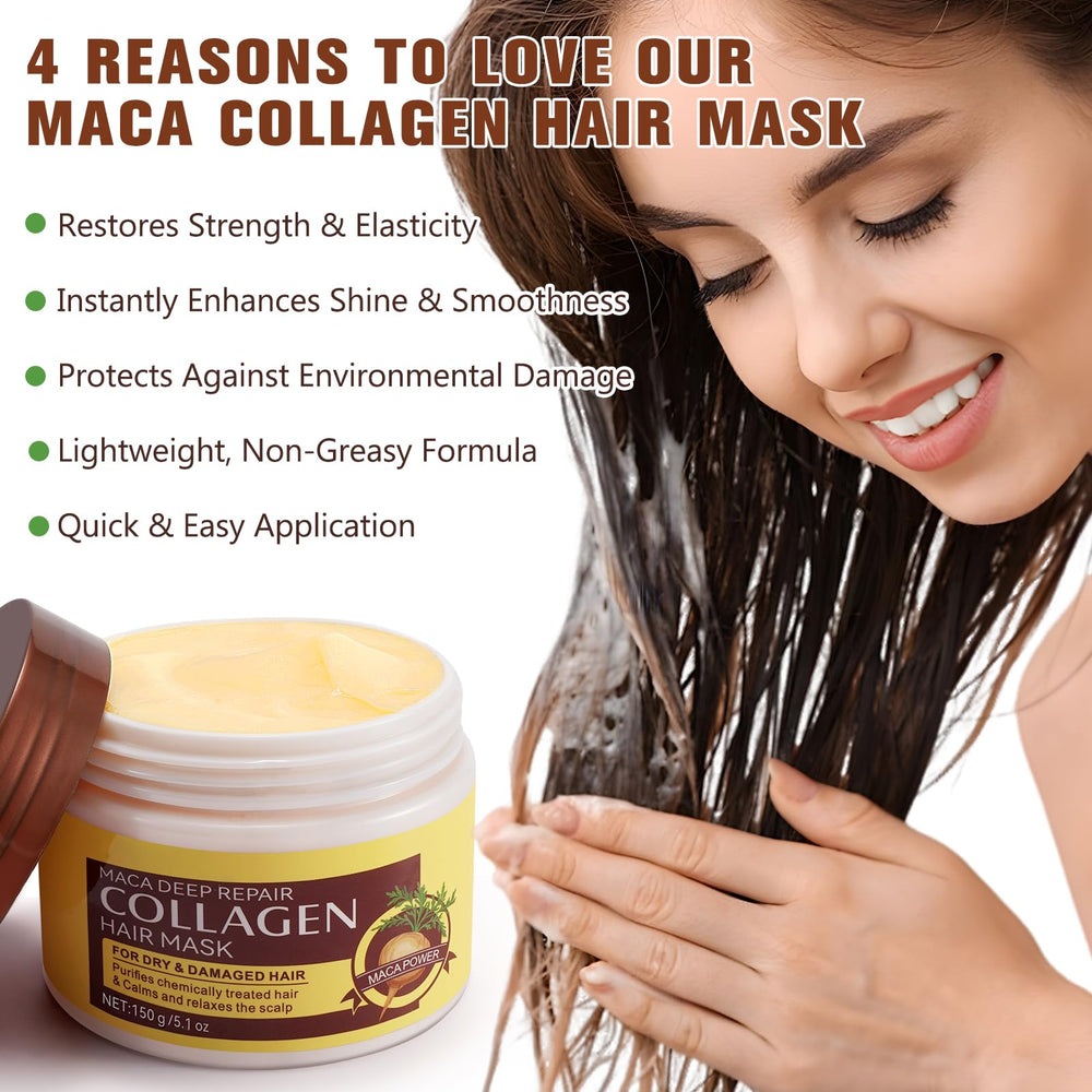 Generic collagen hair mask open jar cream texture showing rich formula for moisture