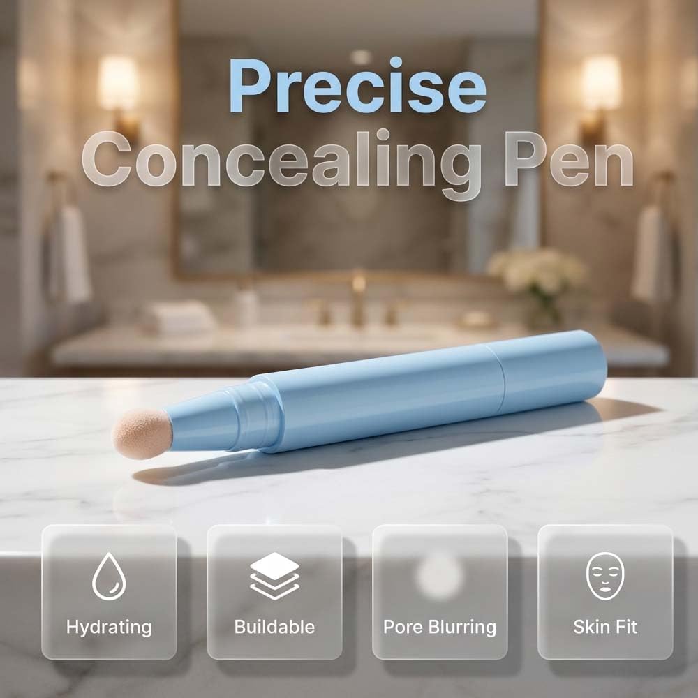 Generic concealer pen in a morning bag for quick touch-ups on the go