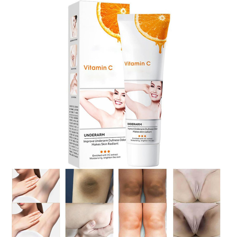 Generic crema blanqueadora front view showing 50ml tube and label benefit