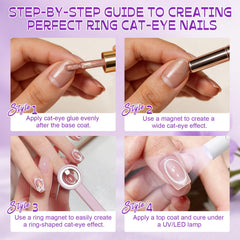 Generic cross magnet creating starburst pattern on gel nail for bold accents