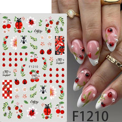 Generic daisy and butterfly combo sheet showing coordinated motifs for mixed designs