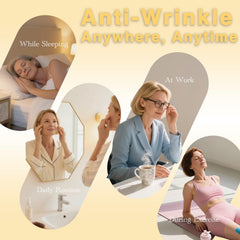 Generic face tape on neck demonstrating wrinkle support and contouring benefit