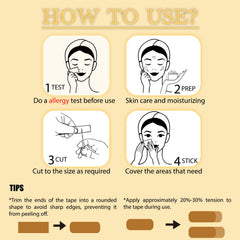 Generic face tape on bedside table showing easy nightly routine convenience