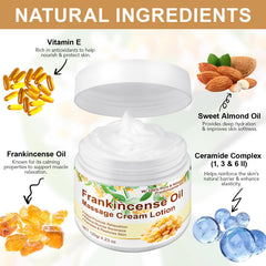 Generic frankincense balm texture close-up highlighting smooth, non-greasy hydration benefit