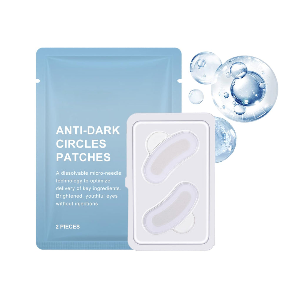 Generic brand front packaging showing pair of eye patches and benefits