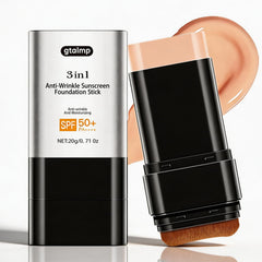 Generic foundation stick front packaging showing compact design and SPF 50 benefit