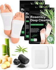 Generic brand front packaging showing rosemary patches and benefits
