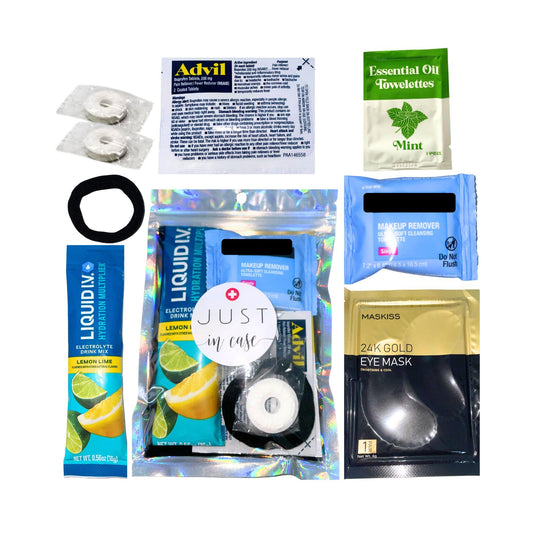 Generic hangover kit front packaging showing brand and ready-to-gift design benefit