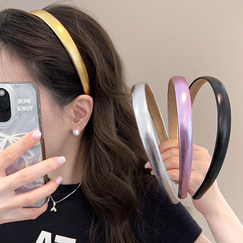 Generic gold headband texture and stitched seam close-up showing quality construction benefit
